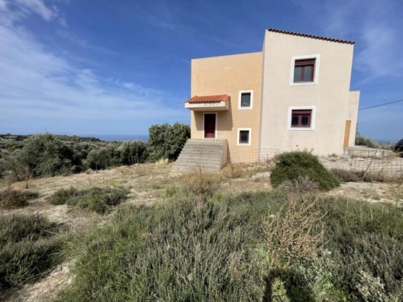 Kirianna Kreta, Kirianna: Unvollendete Villa mit atemberaubender Aussicht zu verkaufen Haus kaufen